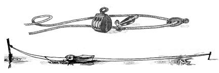 
You're especially likely to see a block and tackles system wherever boats are used. 
